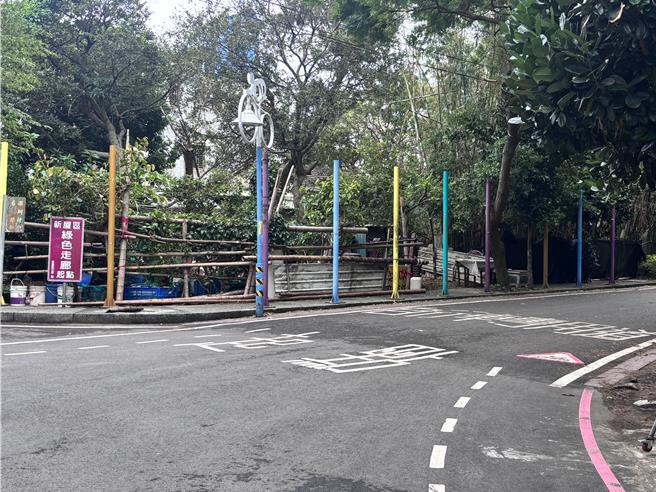 桃園新屋綠色隧道是新屋區少數的觀光景點，過去增設地照設施，不過照明仍不足，夜間幾乎伸手不見五指，地方要求全面檢修更新。（廖姮玥攝）