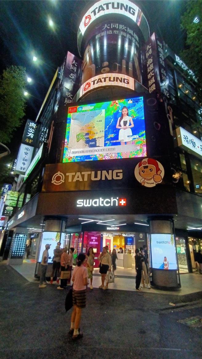 AI主播倪珍登上西門町電視牆。（NOWnews今日新聞提供$