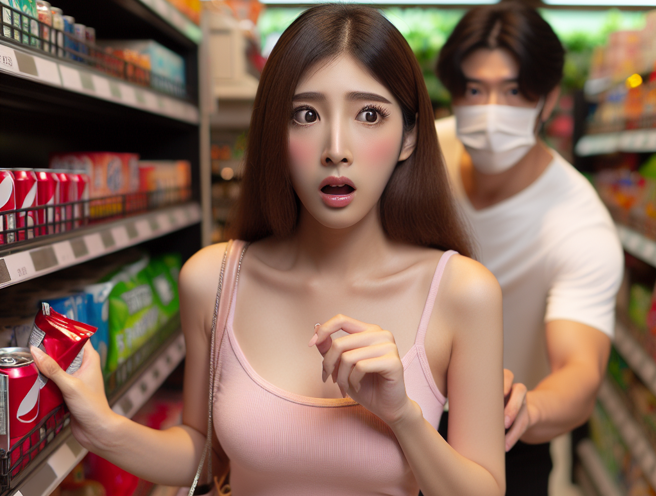 高雄市一名朱姓男子，趁A女專注於貨架前選購物品之際，出於性騷擾之意，故意走到A女身後，以手連續拍打其臀部兩次。（示意圖、與本案無關／AI生成）