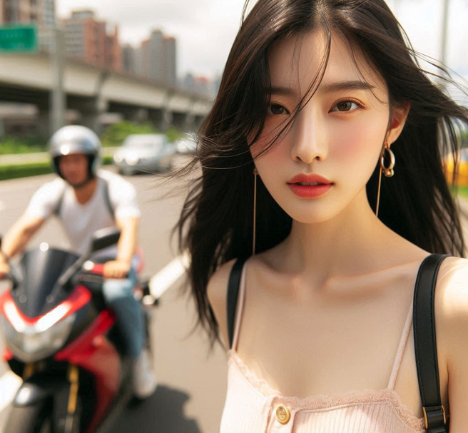 一名28岁的吴姓男子骑机车行经A女身旁时，吴男突然伸手触碰其胸部得逞。（示意图、与本案无关／AI生成）