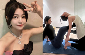 陈妍希「滤镜大开」变回V字脸！ 练瑜珈真面目遭出卖