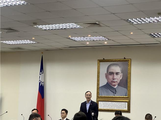 國民黨主席朱立倫。（周毓翔攝）