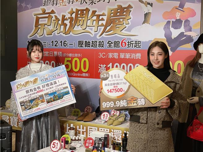 京站周年庆20日至12月16日登场，全馆6折起、万件商品3折起。（京站提供／朱世凯台北传真）