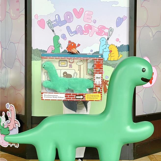 韩国人气IP 「JOGUMAN 绿色萌恐龙快闪店」进驻京站。（京站提供／朱世凯台北传真）