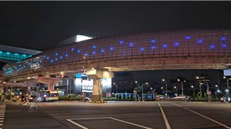 新北環狀線隔音牆貼膜美化 妝點燈光藝術迎歡樂耶誕城