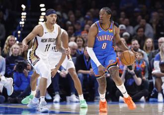 NBA》雷霆烧烤鹈鹕 10胜2败西区第一豪门