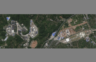 美衛星照片顯示中國正在四川深山內建造航母核動力反應堆