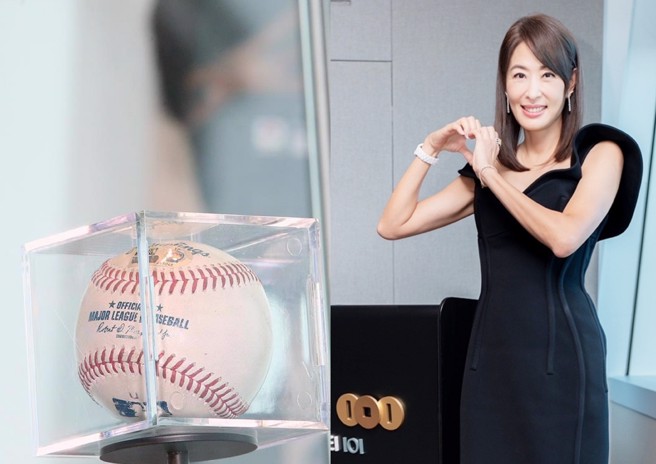 台北101正在展出大谷紀年球，有網媒今天收到恐嚇信，要求撤換101董事長賈永婕。（中時資料照）