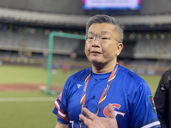 世界12強棒球賽中華隊領隊蔡其昌。（毛琬婷攝）
