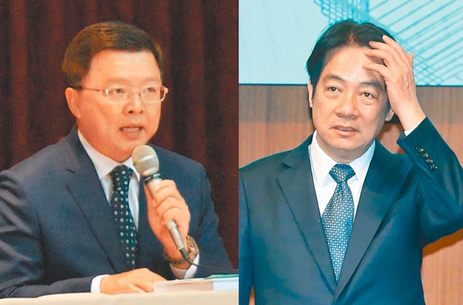 賴清德(右)隔空喊話陳啓昱(左)，盼他盡速出面說明，並支持司法單位全力追捕到案。（合成圖／示意圖／資料照）