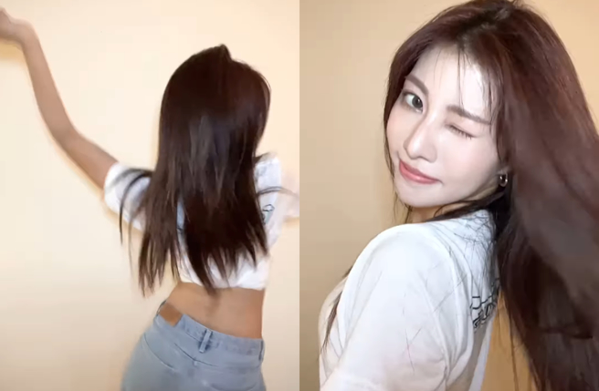 阿部玛利亚晒水蛇腰辣跳Jennie新歌。（图／IG@_abedesu）