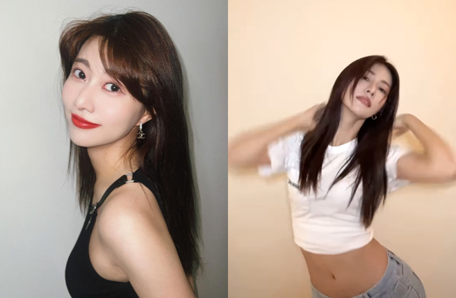 阿部玛利亚晒水蛇腰辣舞，1动作网全电晕。（图／IG@_abedesu）