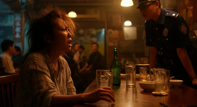 一名女子喝酒醉与其他酒客发生纠纷，员警到场制止仍无法控制情绪，她气得对员警辱骂「垃圾！」等语，当场被以现行犯逮捕。（示意图、与本案无关／AI生成）