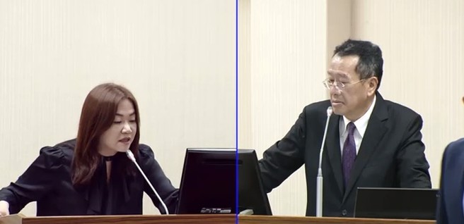马文君质询画面。（取自立法院会议影片）