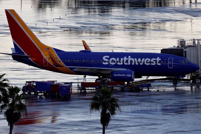 西南航空公司（Southwest Airlines）班機的資料照。（路透）