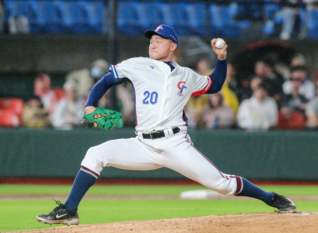 中华队投手陈柏清。（陈麒全摄）