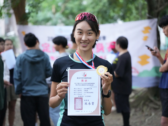定向越野女將黃敏惠在113年台北市中正盃定向越野錦標賽女子菁英組奪冠。（大會提供）