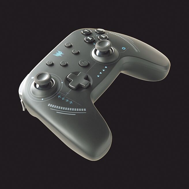 Predator PGR300 無線遊戲手把，具霍爾效應搖桿與類比扳機，提供超精準操控，建議售價2390元。（宏碁提供）