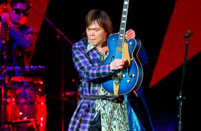 伍佰在16日演唱会上，带大家为中华队加油应援。（图／中时资料照）