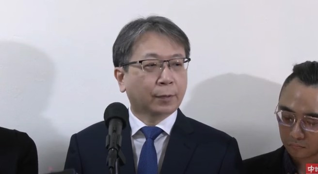 国安局长蔡明彦。（取自直播）