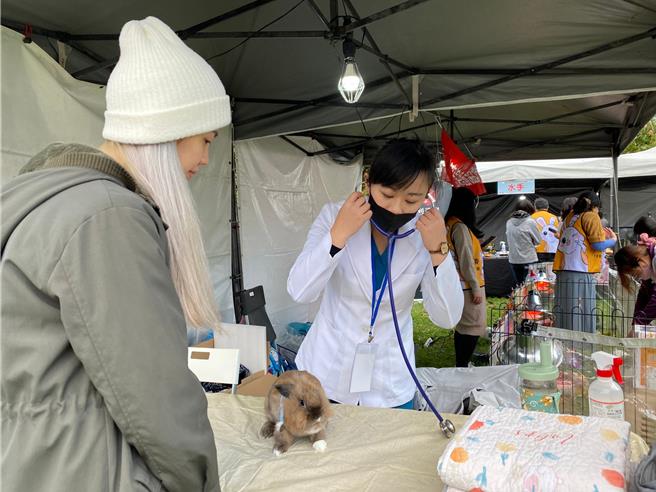 「魔幻毛宝贝守护健康区」提供民眾多元健诊义诊服务。（新北市动保处提供）