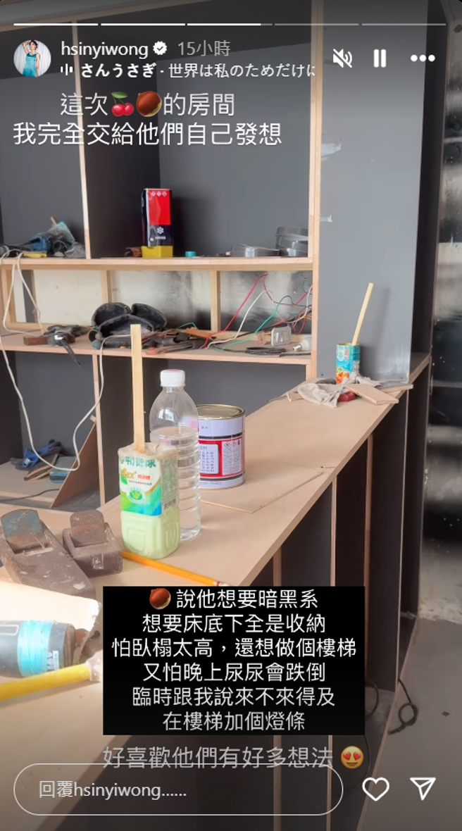 翁馨仪正在装潢新家。(翁馨仪IG)