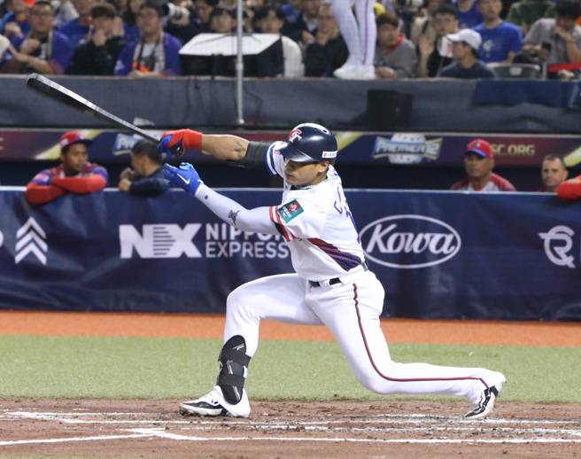 中华队外野手邱智呈。（赵双杰摄）