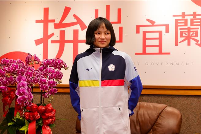 宜蘭縣壯圍國中高勻芮在「2024年世界中學運動會」中，榮獲柔道項目女子組40公斤級金牌。（吳佩蓉攝）