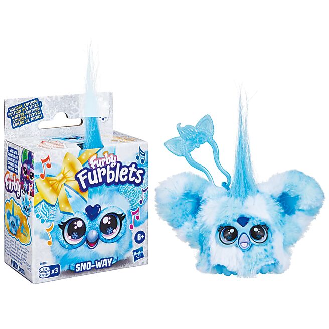 台湾孩之宝推出Furby Furblets菲比小精灵迷你电子绒毛玩偶节日限定版。（台湾孩之宝提供）