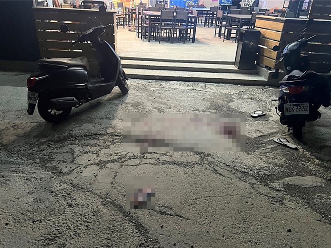 綠島鄉某燒烤店驚爆濺血衝突，李姓男子全身多處受傷。（台東警察分局提供／蕭嘉蕙台東傳真）