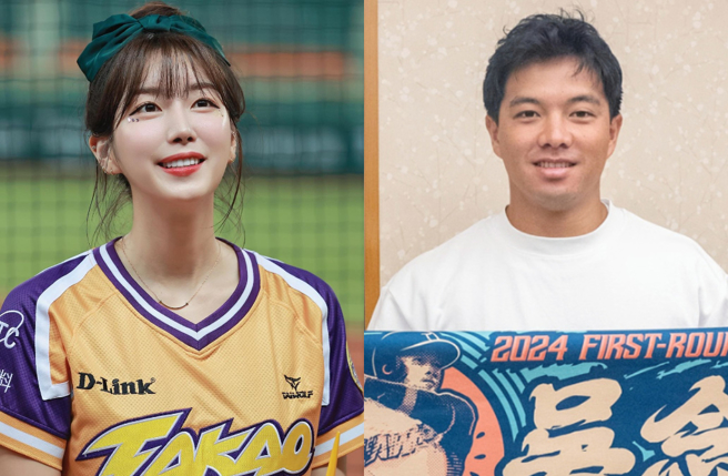 安芝儇(左)被爆料，球星吴念庭(右)的应援舞是她喝醉时编的。（图／安芝儇IG、台钢雄鹰提供）