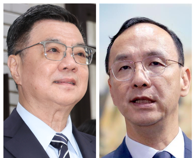 卓榮泰（左，鄧博仁攝）要朱立倫（右，資料照片）「精算要算財政，不要算政治」。國民黨回嗆，卓的數學看起來好像是跟政客學的。