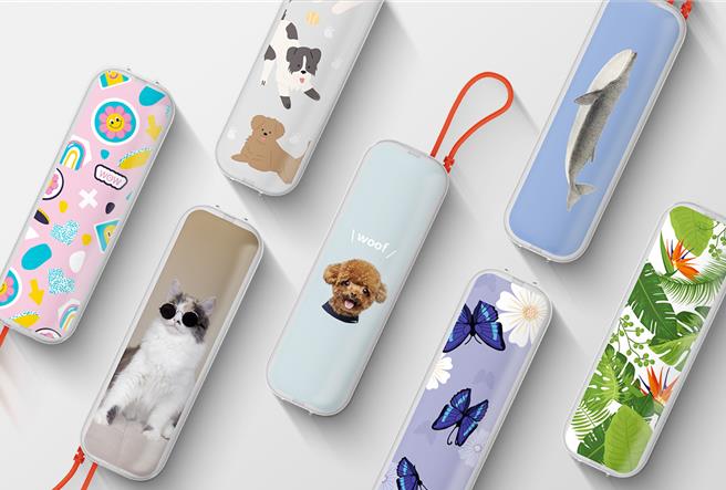 FunCube Bar机身透明外壳可拆卸，品牌提供客制化模板可将行动电源个人化。（双全国际提供）