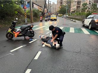 老翁騎車突自摔無呼吸心跳   警方急CPR救回一命
