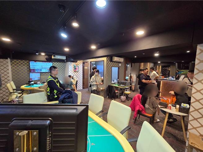 松山分局破获百家乐赌场。（警方提供）