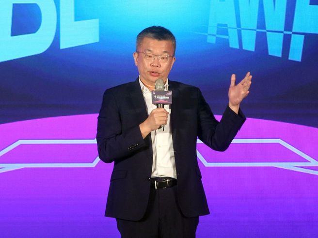 中华职棒会长蔡其昌。（赵双杰摄）