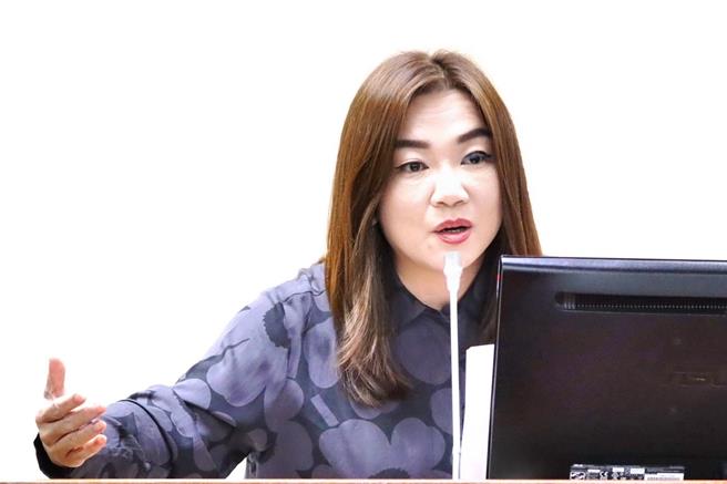 立委马文君20日质询，强调汉翔涉及高敏感武器装备，并非一般公司，要求汉翔仔细说明引进移工的必要与风险。（马文君提供／杨静茹南投传真）