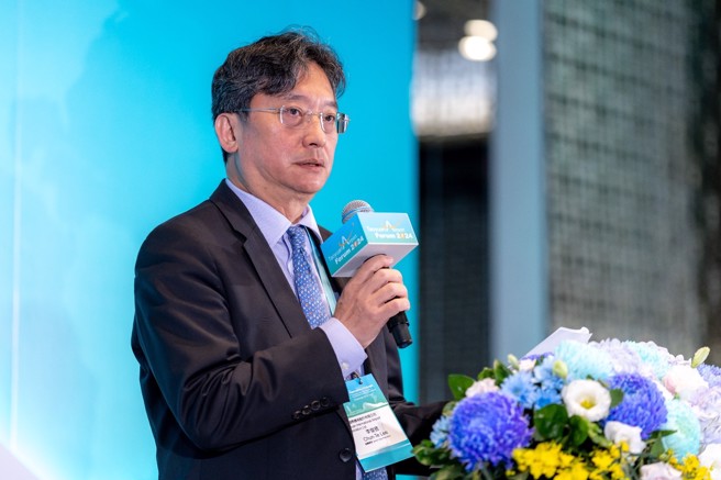 機場公司副總李俊德表示，機場公司和機場大聯盟的所有夥伴攜手用心連結世界，未來也將加強與產官學的合作，持續推動桃園機場成為東亞的樞紐機場。(圖/桃園機場公司提供)