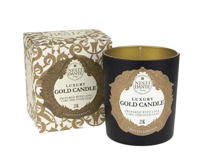 Global Mall桃园A8店推MOSA「Nesti Dante黄金能量香氛蜡烛」，原价1200元、会员独享价880元。（Global Mall提供／朱世凯台北传真）