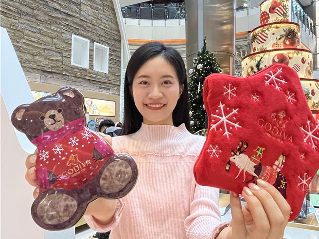 GODIVA首次进驻大江购物中心并开卖耶诞系列商品。（大江购物中心提供／朱世凯台北传真）