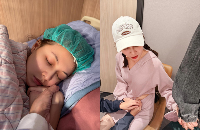 谢京颖辛苦备孕，张书伟贴心陪伴。（图／脸书 谢京颖 Orange）