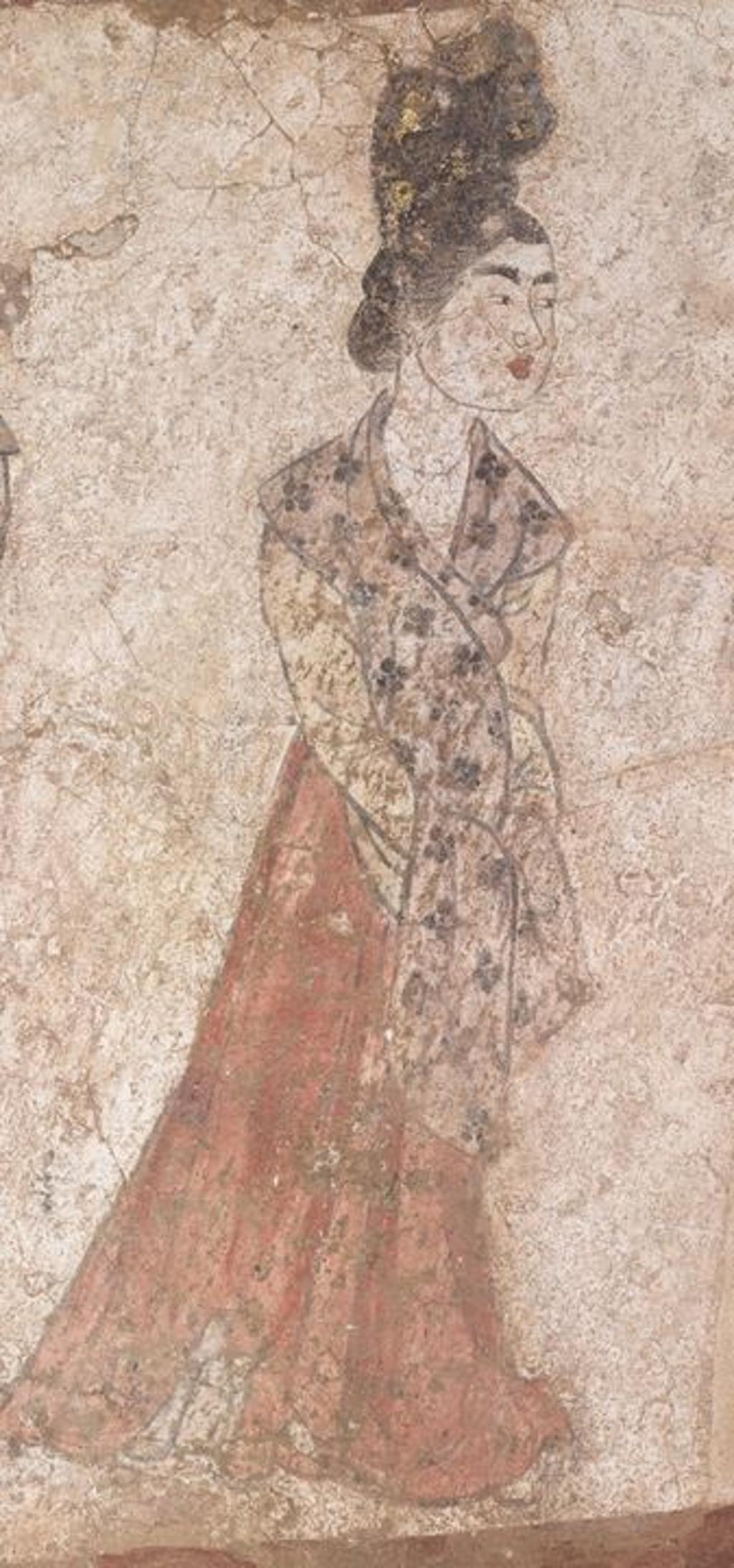 ▲〈侍女圖〉局部。　圖：社團法人中華翰維文化推廣協會／提供