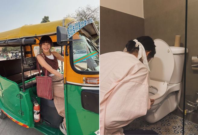 爱莉莎莎到印度旅游食物中毒。（图／翻摄自爱莉莎莎IG）