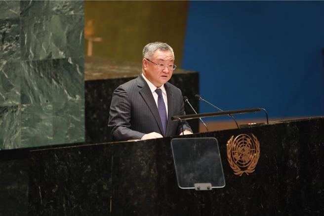 美国迦萨停火独用否决权，傅聪批逾4万人死亡换不来一点点同情心？ （图/取自大陆常驻联合国代表团官网）