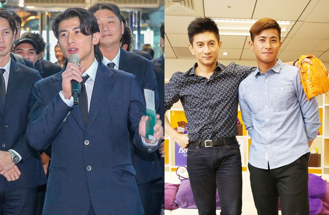 陈杰宪(左)8年前曾和吴奇隆同框。（图／中时资料照）