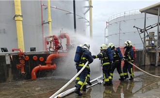 金門塔山電廠防災演練！模擬火災情境 強化應變能力