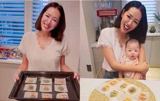 劉伊心母愛爆棚 花6小時為第三胎做收涎餅乾