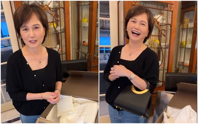 沈春華傷後首度開箱直播，她認為每天要做一件開心的事情，即使是一杯咖啡也可以，分享快樂也很重要。（圖／攝自FB@沈春華 Live Show）