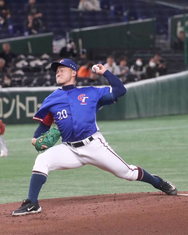 中华队先发投手陈柏清。（图／赵双杰摄）