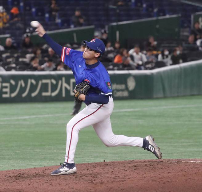 中华队投手庄昕谚。（赵双杰摄）